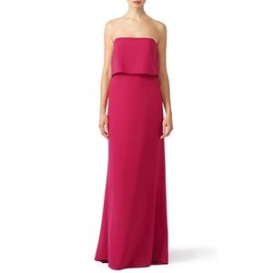 Halston heritage pink cerise gown